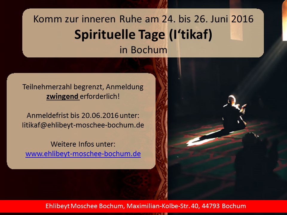 Spirituelle tage moschee bochum